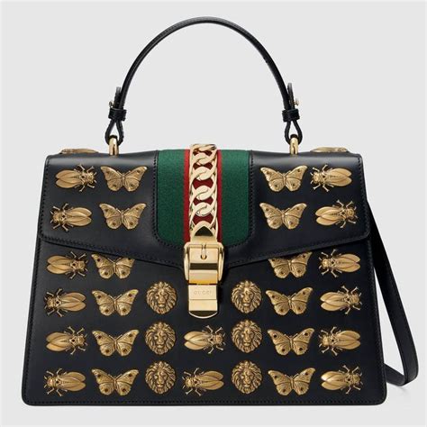 gucci sylvie animal studs mini bag|Women's Sylvie animal studs leather mini bag .